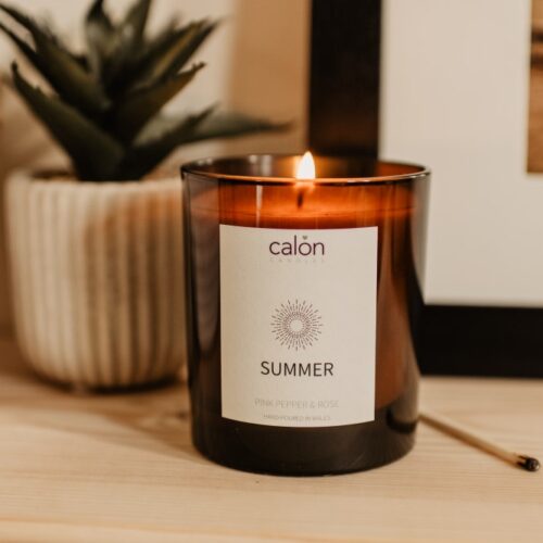 Pink pepper and rose summer candle