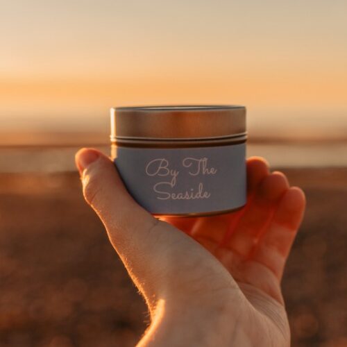 By the seaside bilingual mini candle