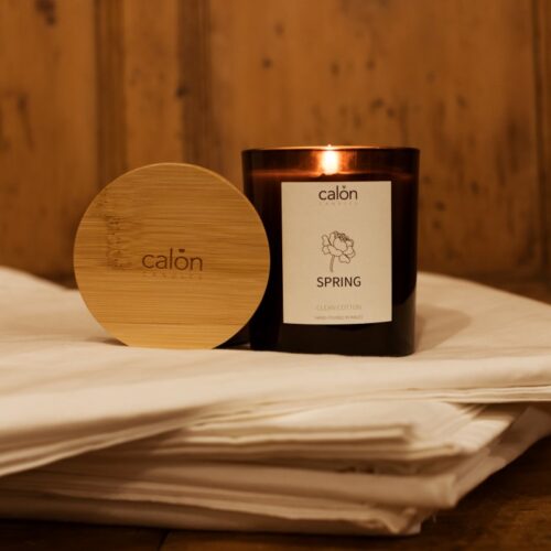 A cotton candle from the specialist in Welsh candles, Calon Home